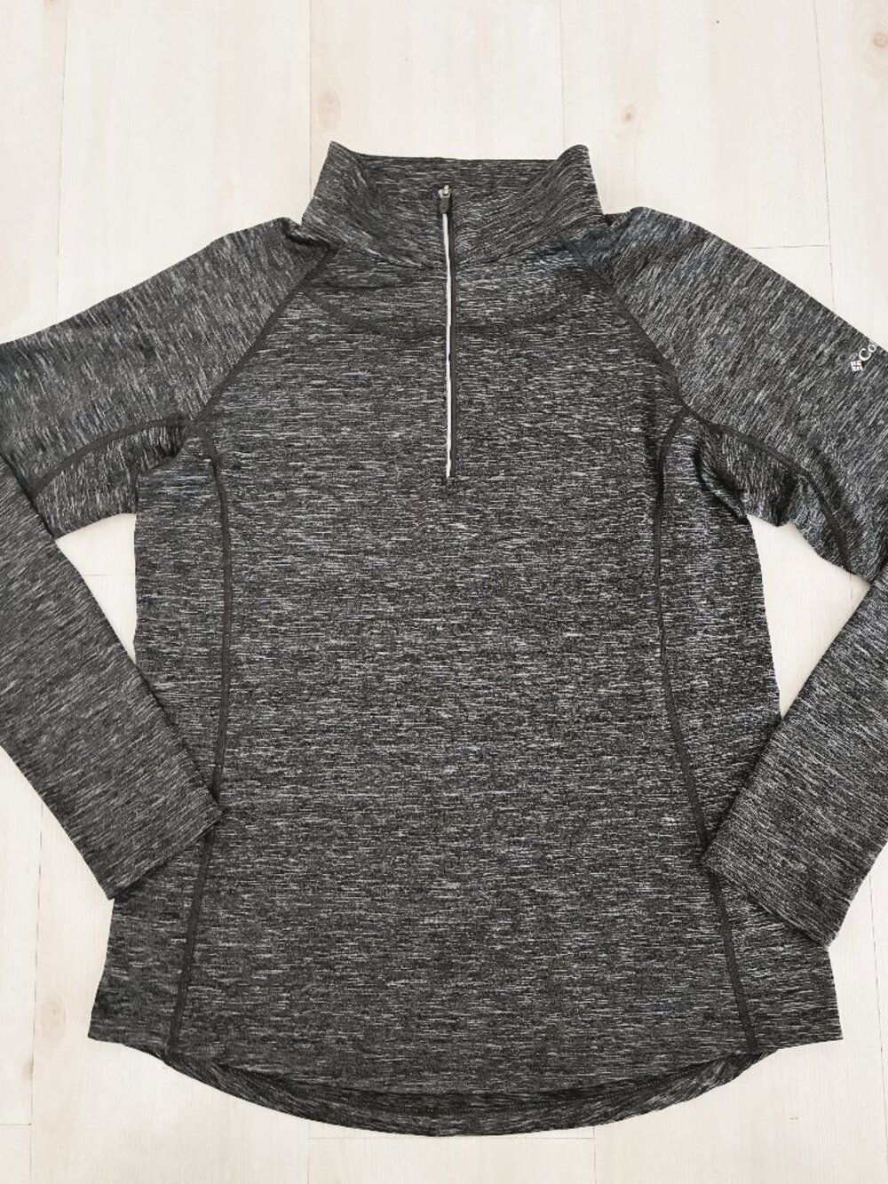 Columbia Sportswear Women's Heathered Charcoal 1/4 Zip Pullover Jacket Size L